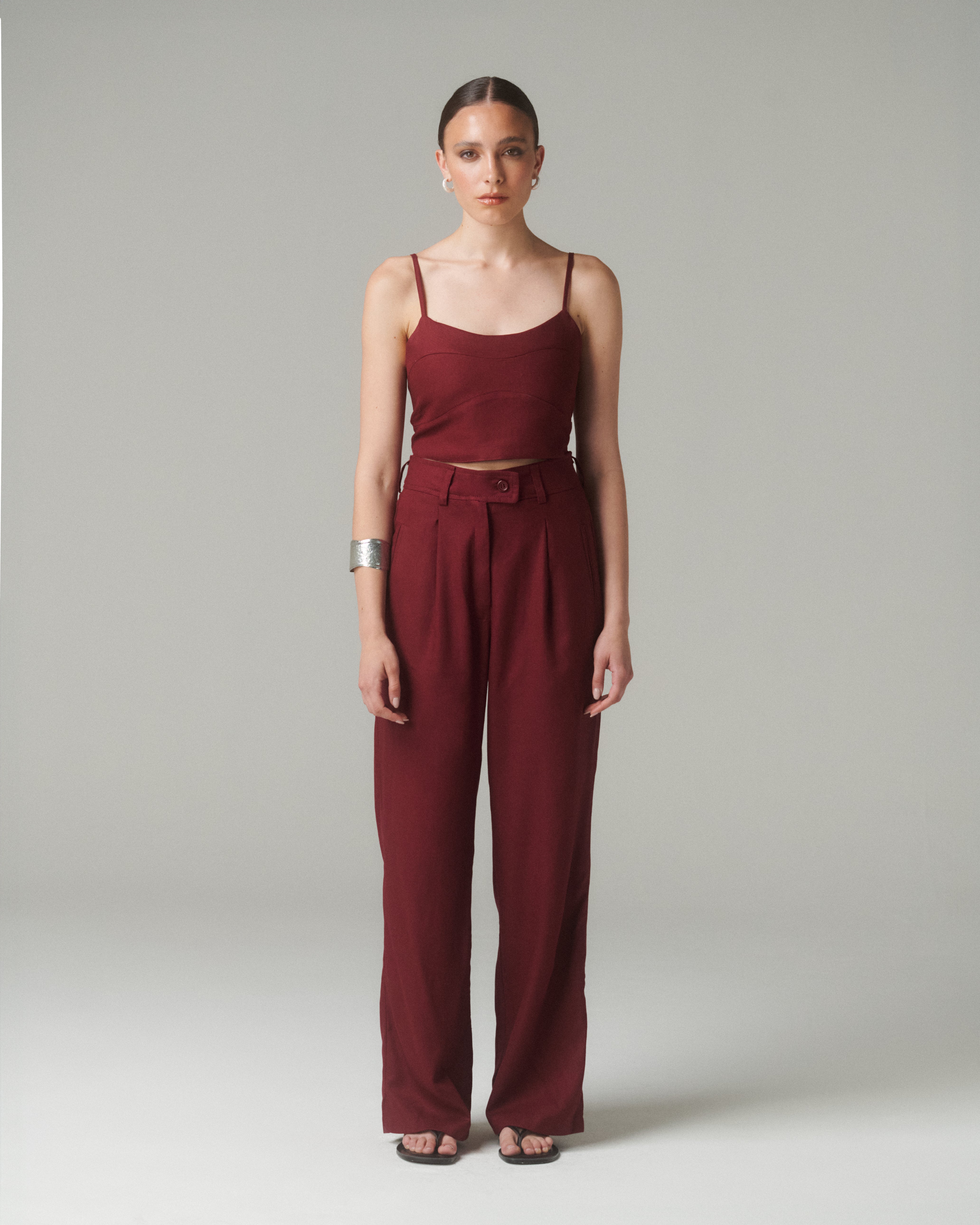 Pantalón Emma Burdeo