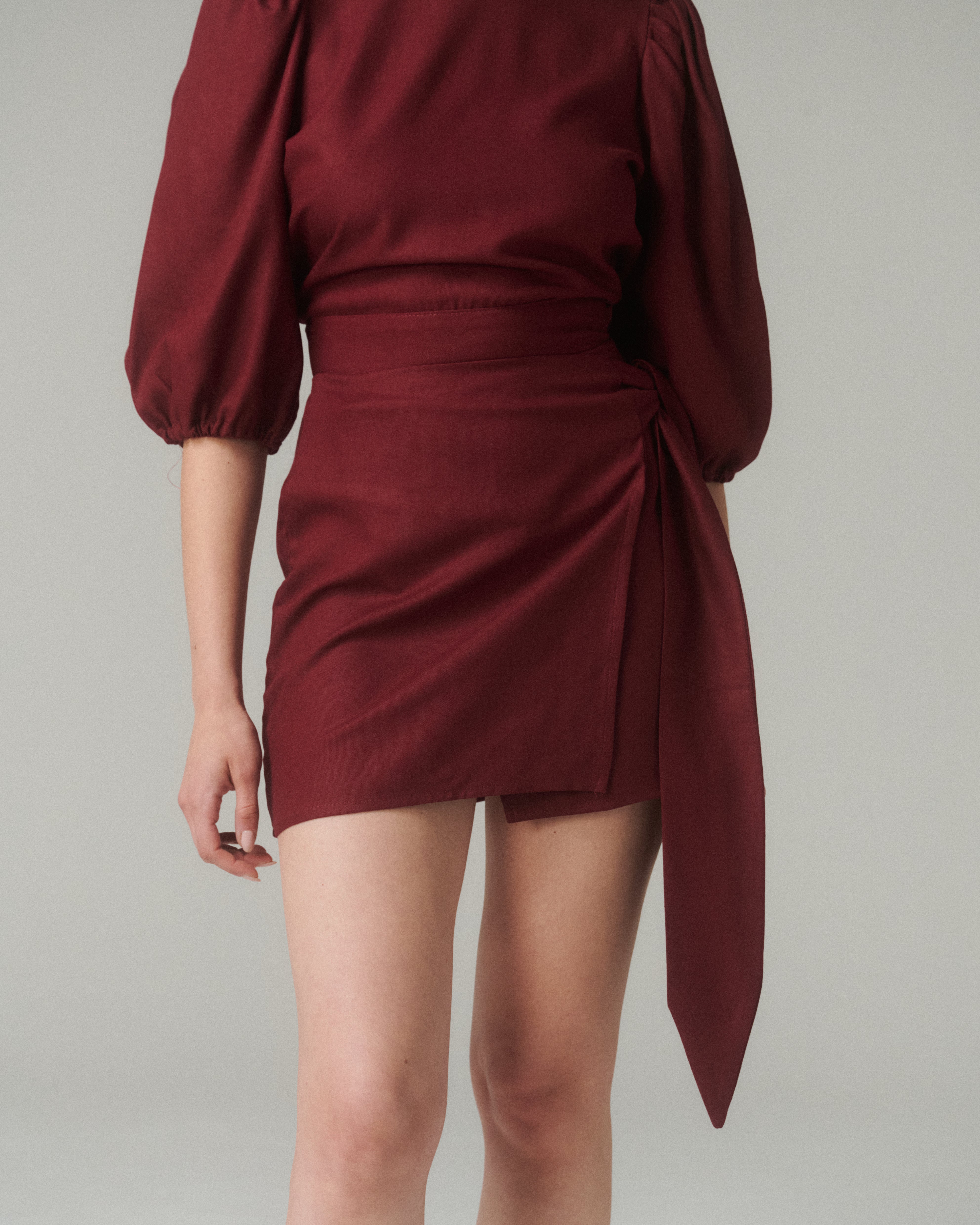 Falda Lina Burdeo