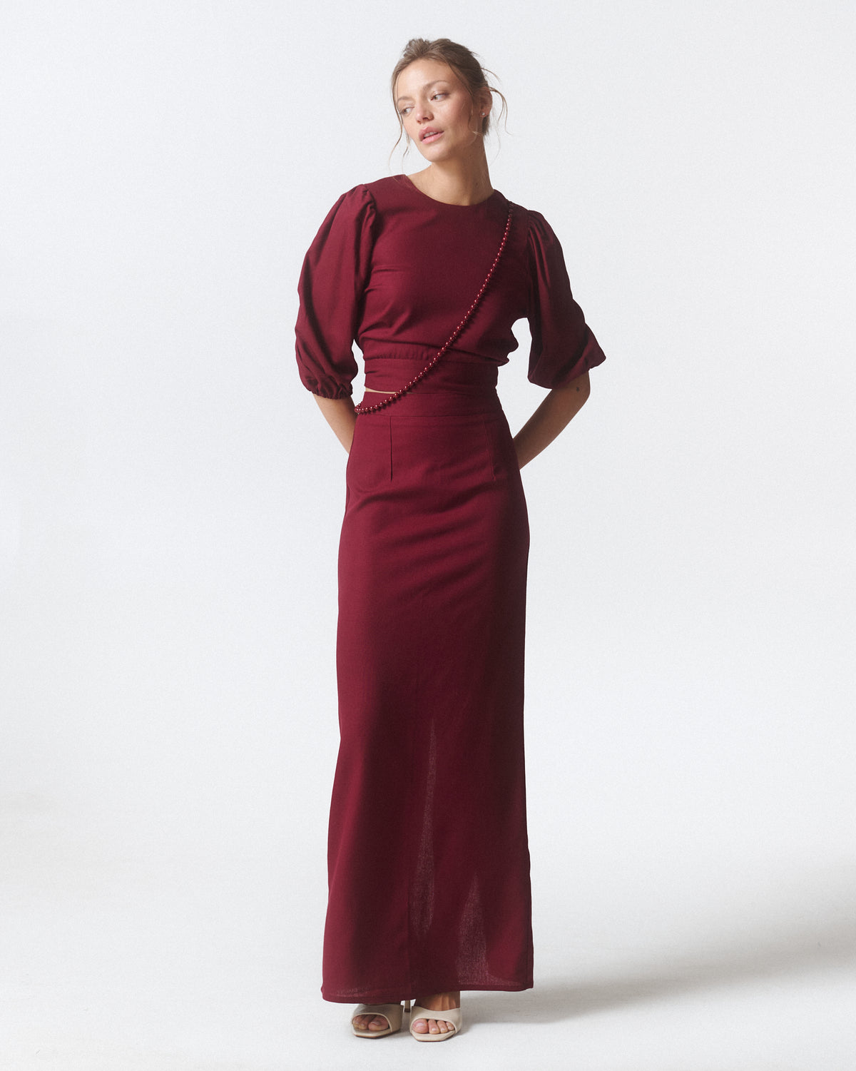 Blusa Aura Burdeo