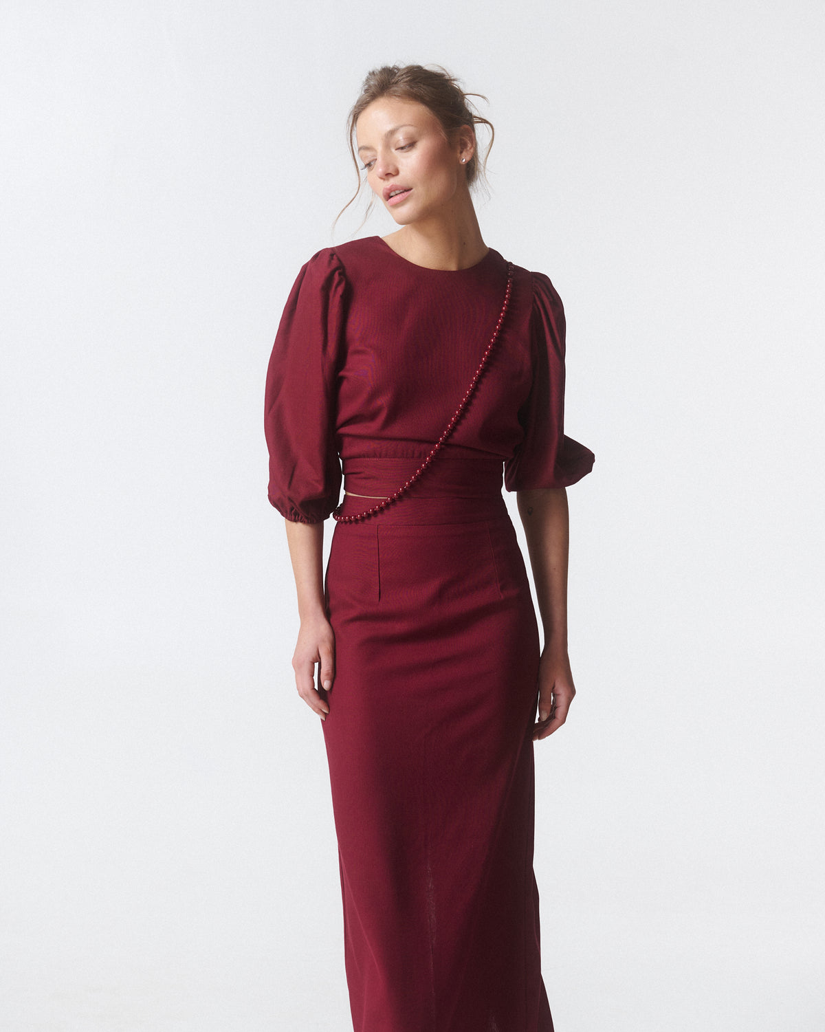 Blusa Aura Burdeo